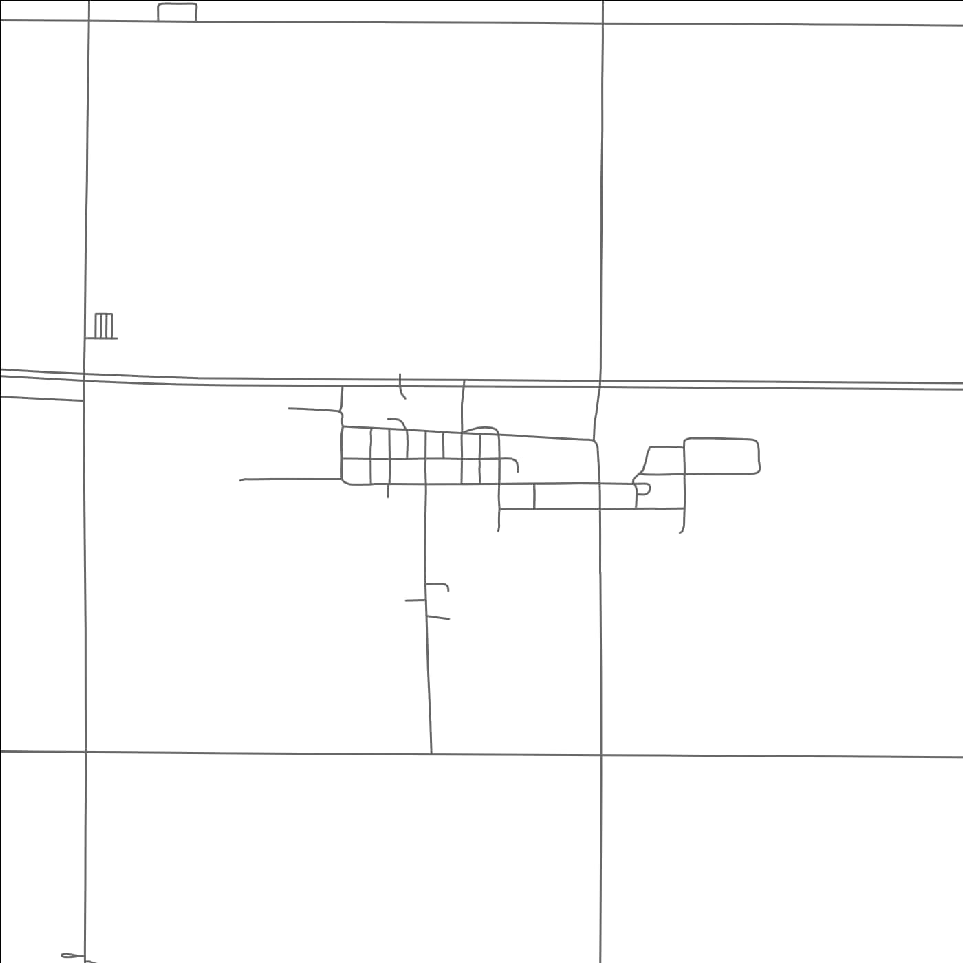 ROAD MAP OF ANDOVER, SOUTH DAKOTA BY MAPBAKES