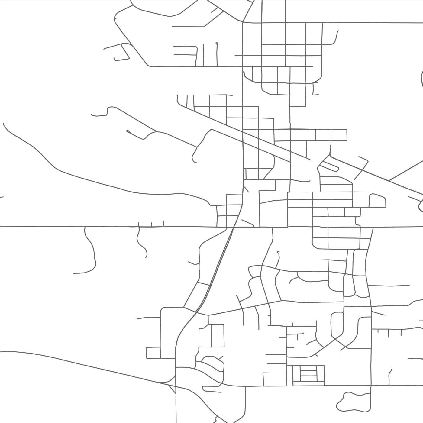 ROAD MAP OF BELLE FOURCHE, SOUTH DAKOTA BY MAPBAKES