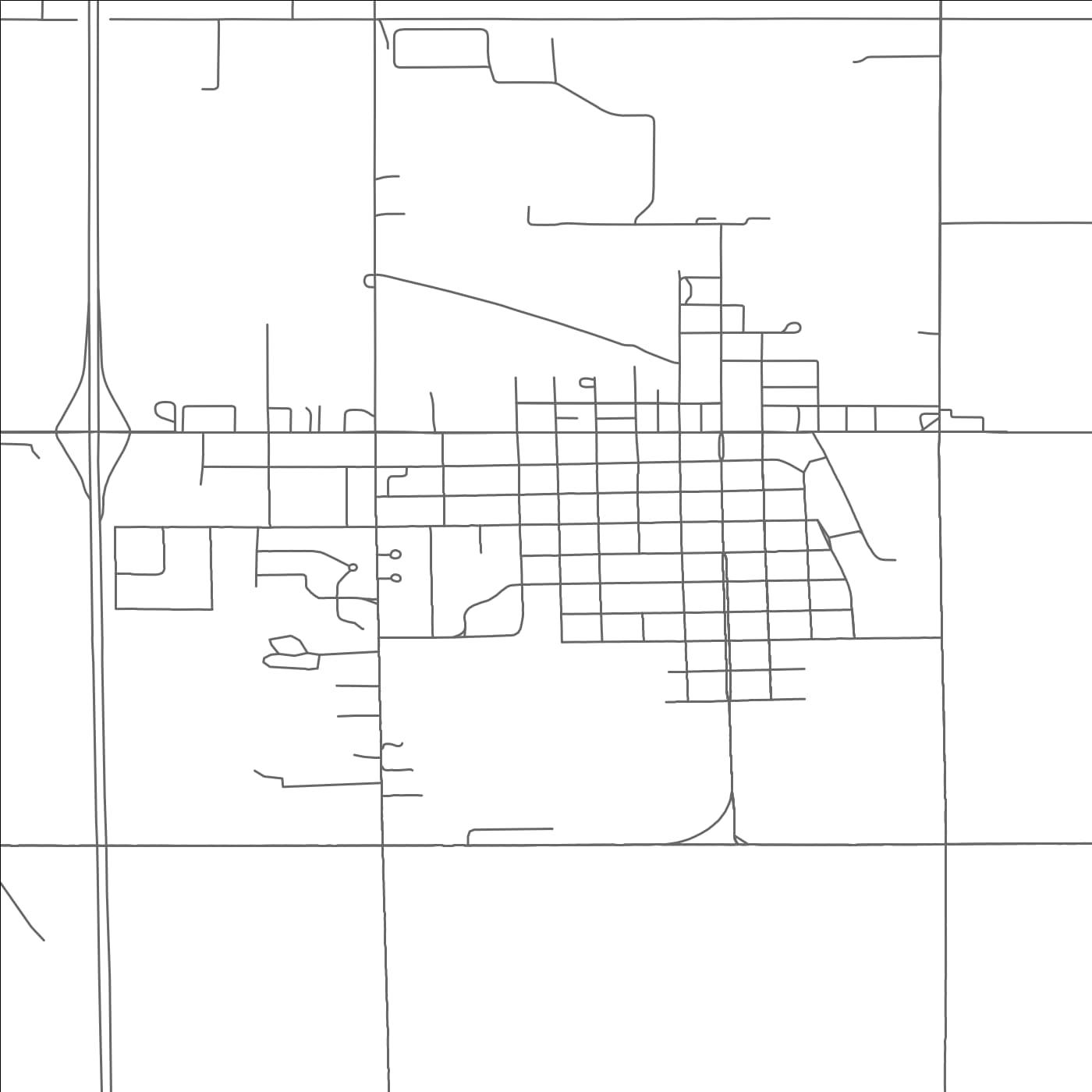 ROAD MAP OF BERESFORD, SOUTH DAKOTA BY MAPBAKES