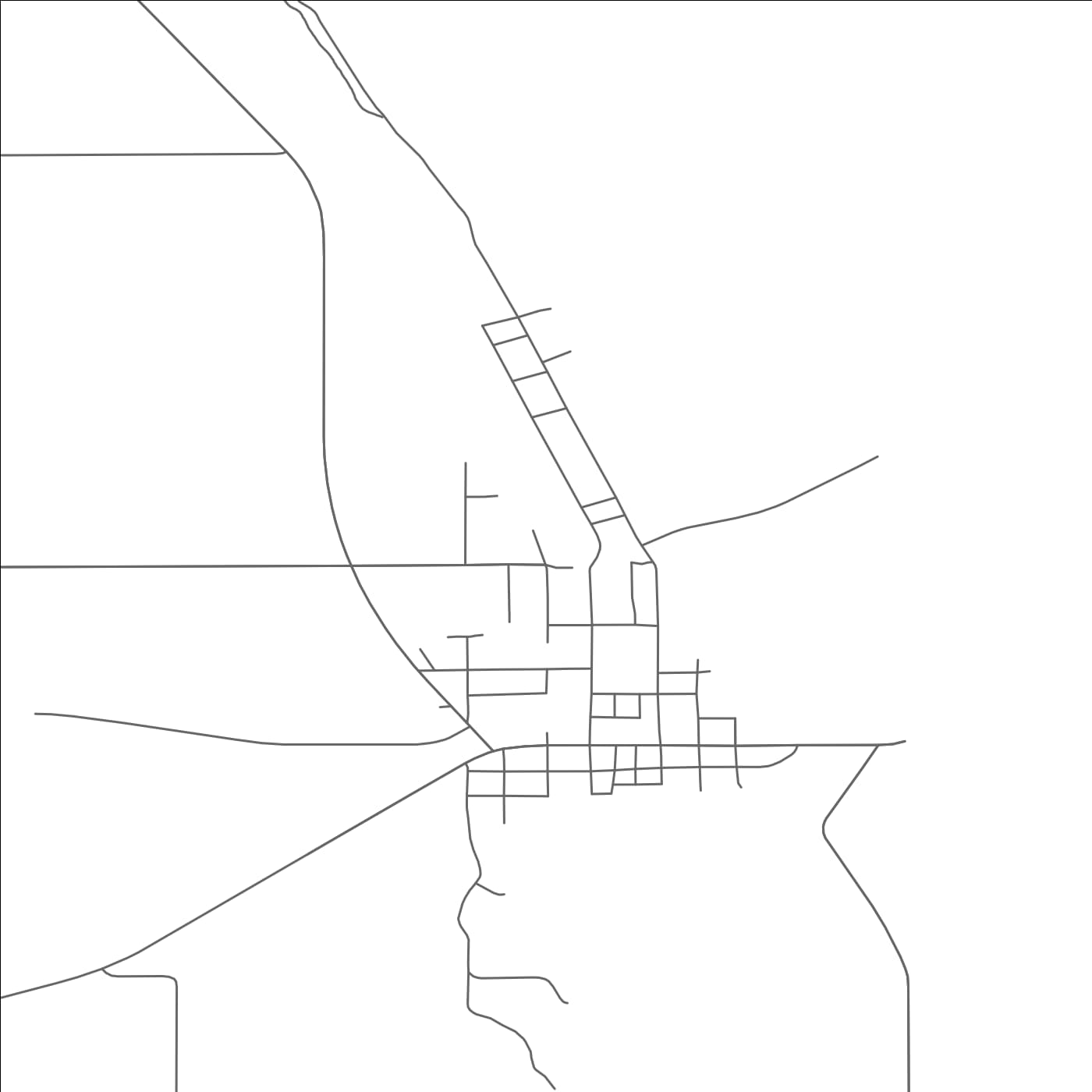 ROAD MAP OF BIG STONE CITY, SOUTH DAKOTA BY MAPBAKES