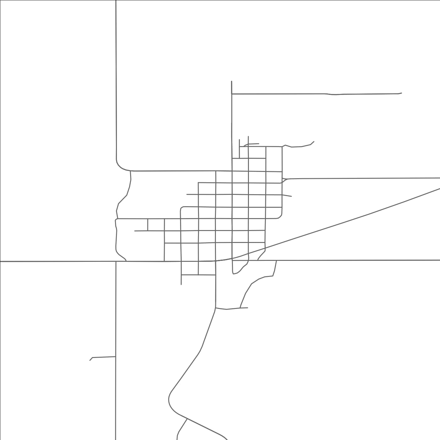 ROAD MAP OF BLUNT, SOUTH DAKOTA BY MAPBAKES