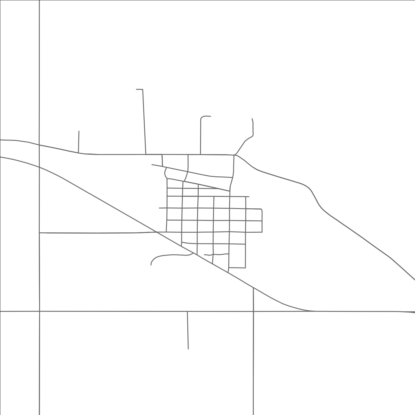 ROAD MAP OF BONESTEEL, SOUTH DAKOTA BY MAPBAKES