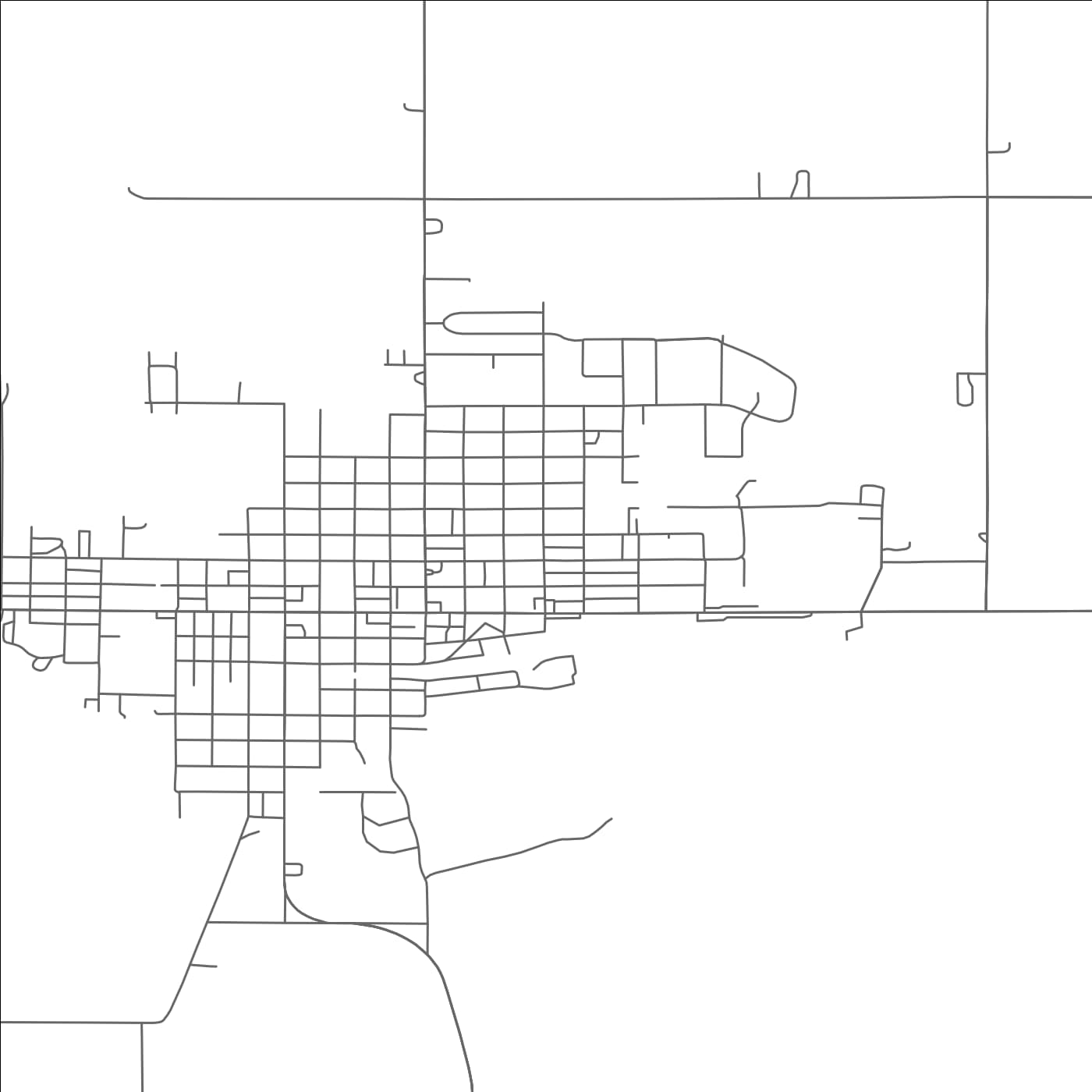 ROAD MAP OF CANTON, SOUTH DAKOTA BY MAPBAKES