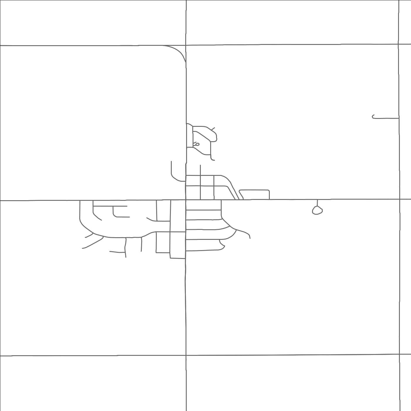 ROAD MAP OF CROOKS, SOUTH DAKOTA BY MAPBAKES