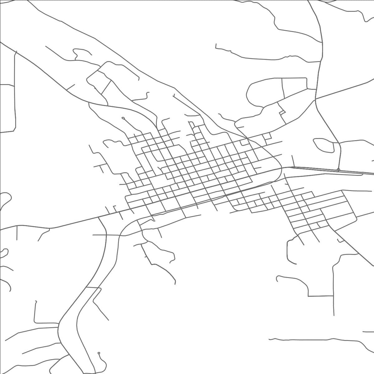 ROAD MAP OF CUSTER, SOUTH DAKOTA BY MAPBAKES