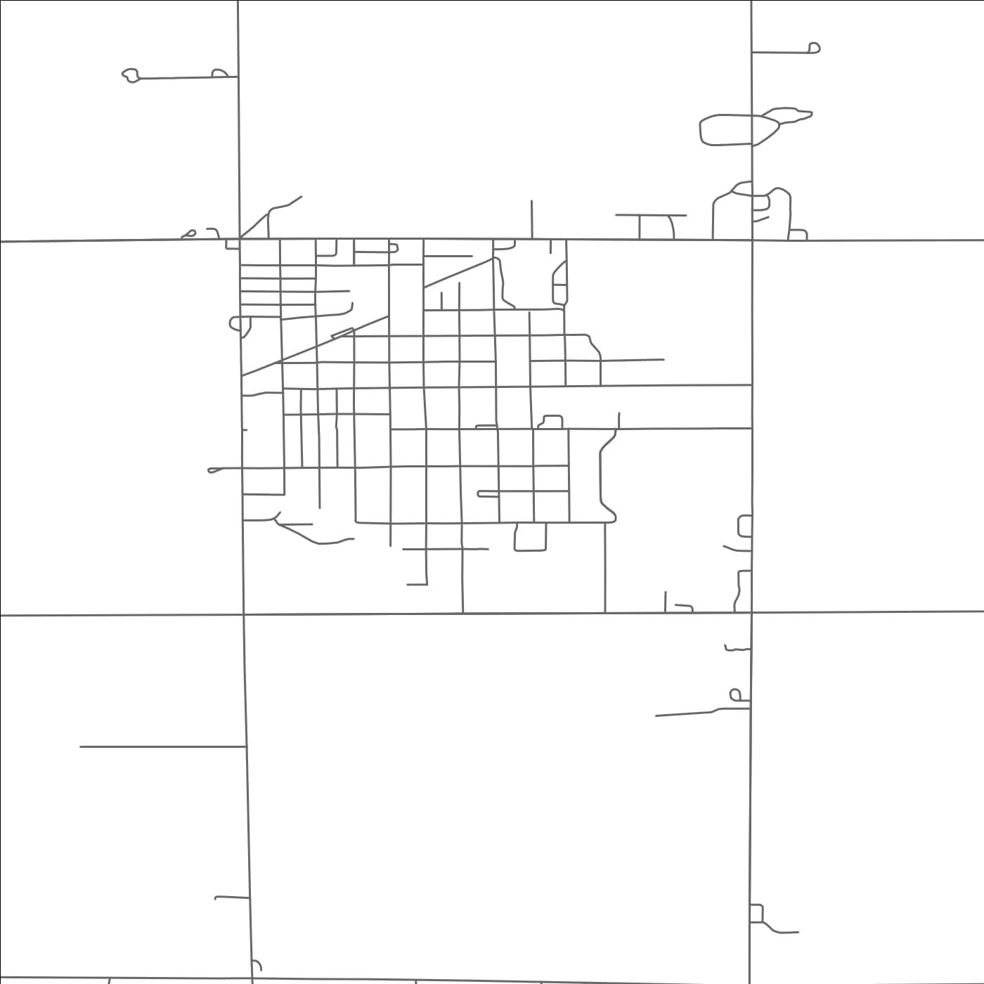 ROAD MAP OF FREEMAN, SOUTH DAKOTA BY MAPBAKES