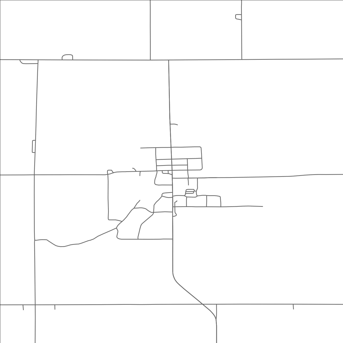 ROAD MAP OF GOODWIN, SOUTH DAKOTA BY MAPBAKES