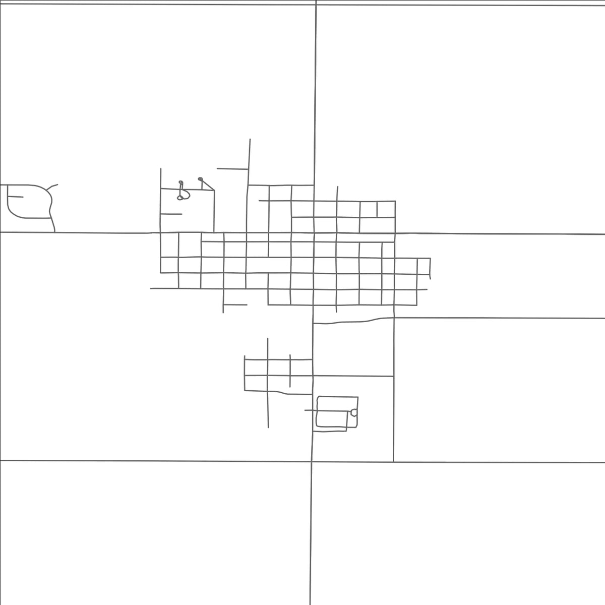 ROAD MAP OF IPSWICH, SOUTH DAKOTA BY MAPBAKES