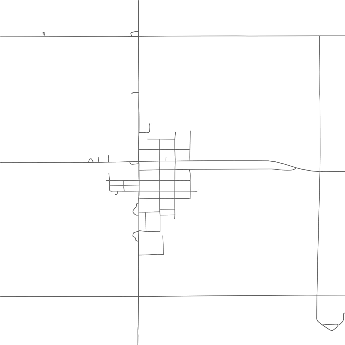 ROAD MAP OF IROQUOIS, SOUTH DAKOTA BY MAPBAKES