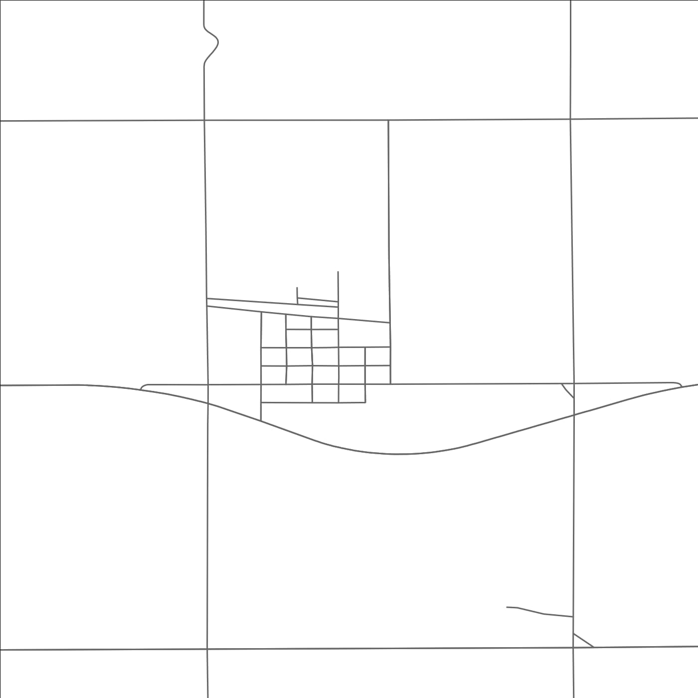 ROAD MAP OF LANE, SOUTH DAKOTA BY MAPBAKES