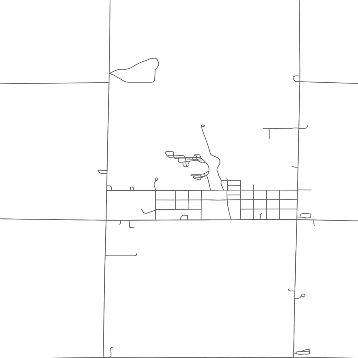 ROAD MAP OF LETCHER, SOUTH DAKOTA BY MAPBAKES