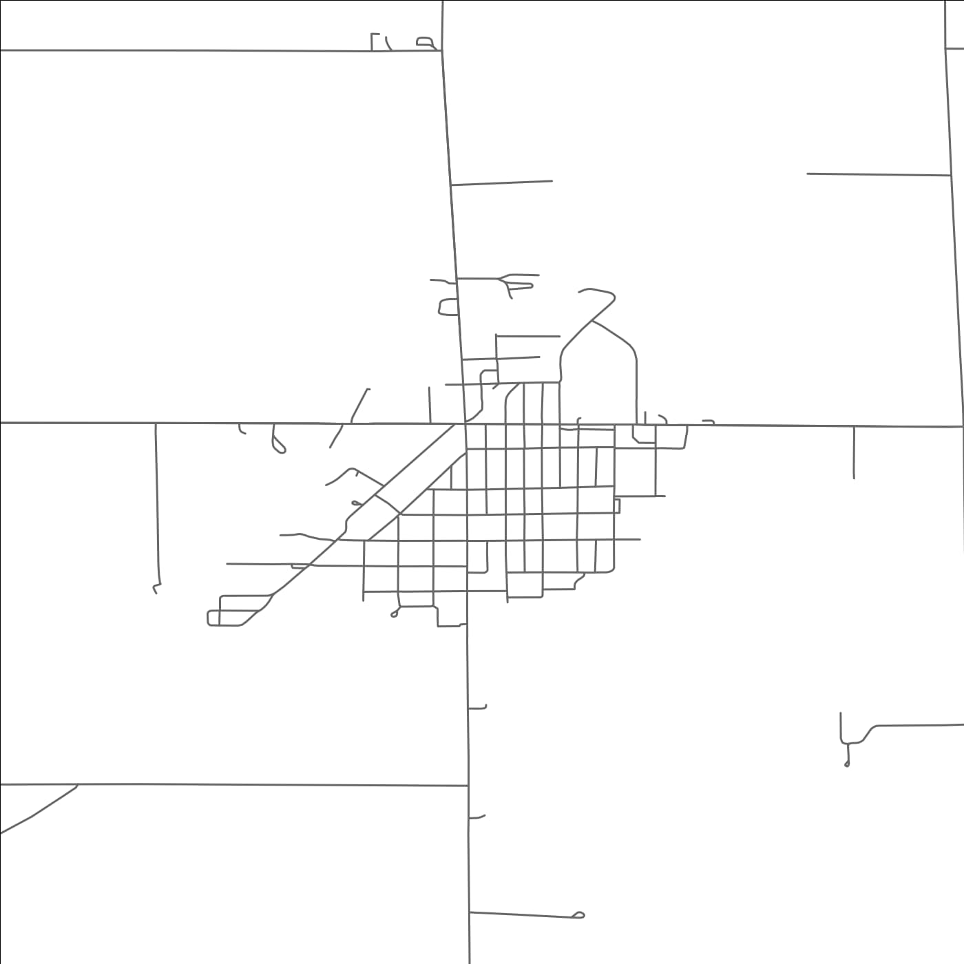 ROAD MAP OF MENNO, SOUTH DAKOTA BY MAPBAKES