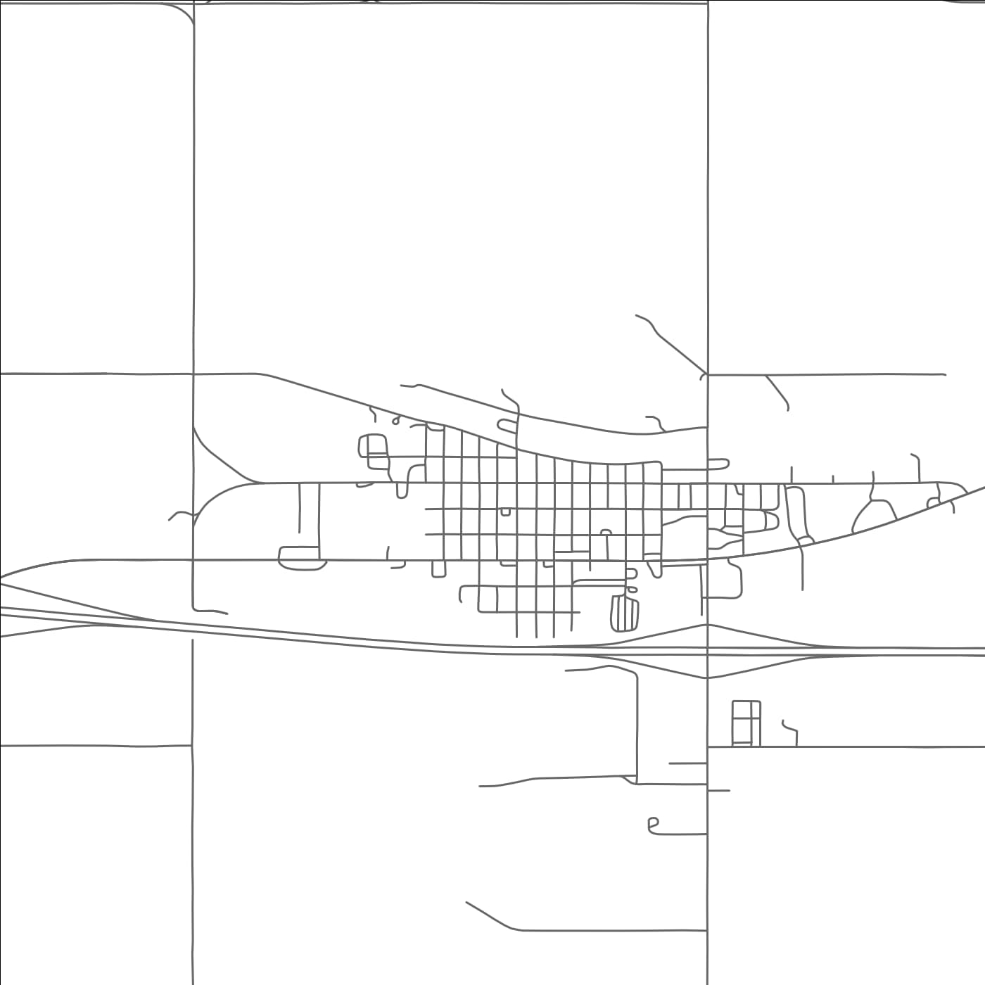 ROAD MAP OF MURDO, SOUTH DAKOTA BY MAPBAKES