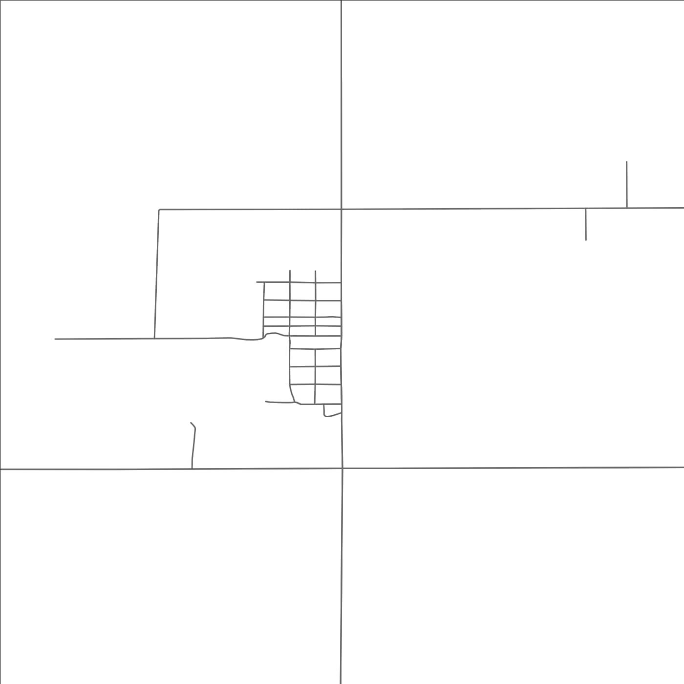 ROAD MAP OF NEW EFFINGTON, SOUTH DAKOTA BY MAPBAKES