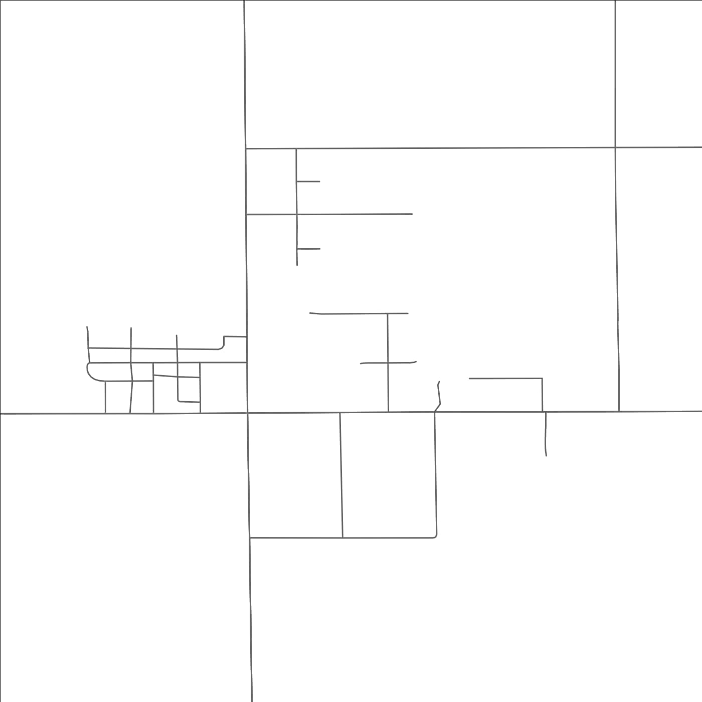 ROAD MAP OF OAHE ACRES, SOUTH DAKOTA BY MAPBAKES