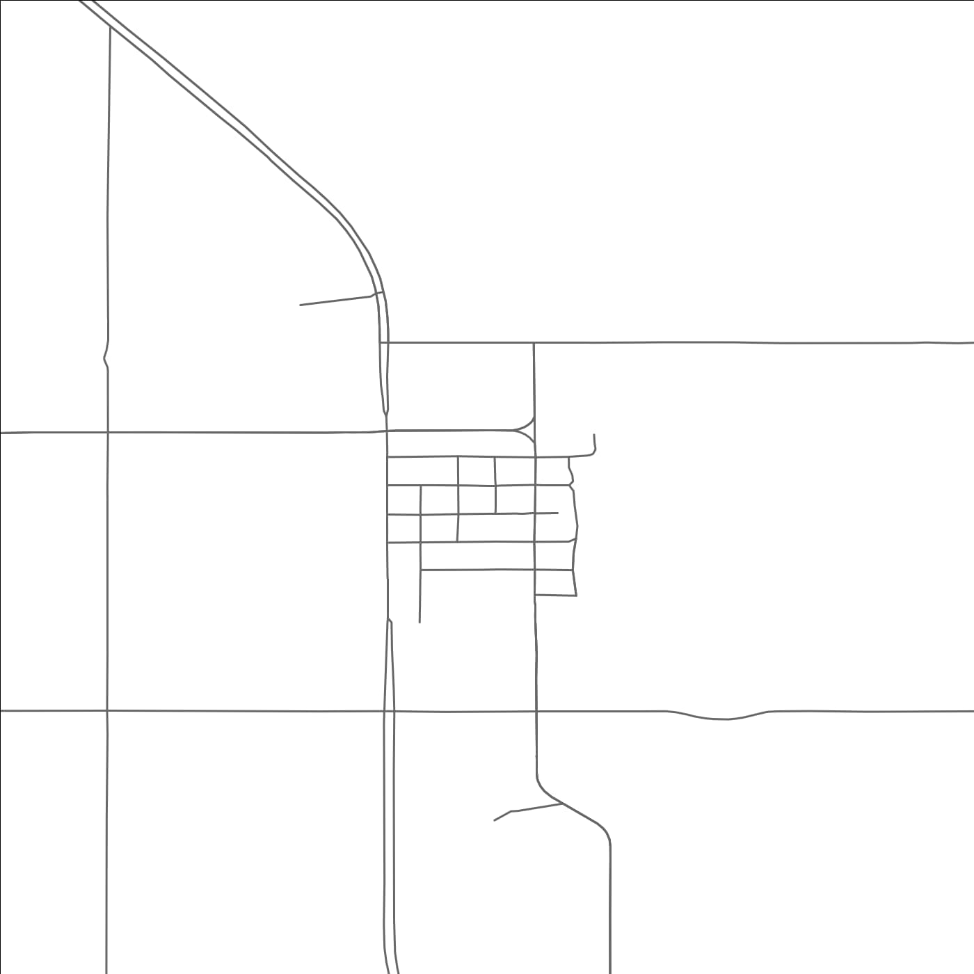 ROAD MAP OF OELRICHS, SOUTH DAKOTA BY MAPBAKES