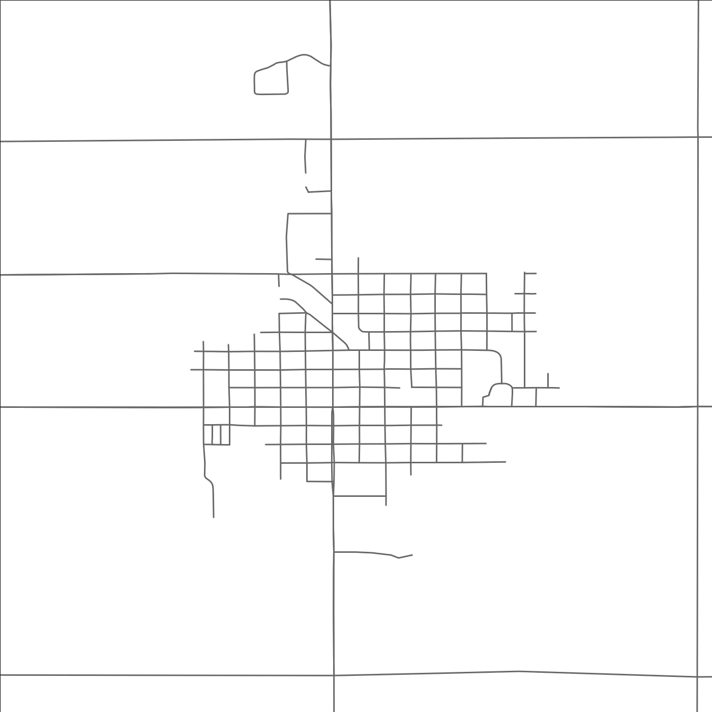 ROAD MAP OF PLATTE, SOUTH DAKOTA BY MAPBAKES