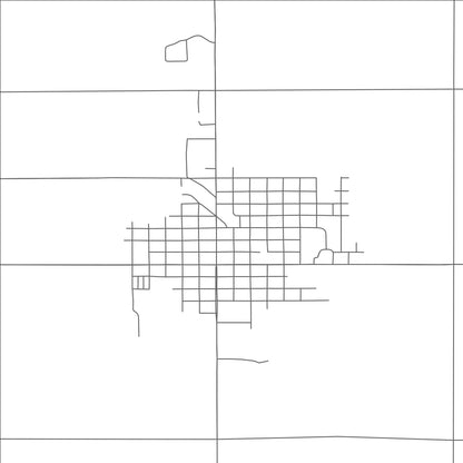 ROAD MAP OF PLATTE, SOUTH DAKOTA BY MAPBAKES