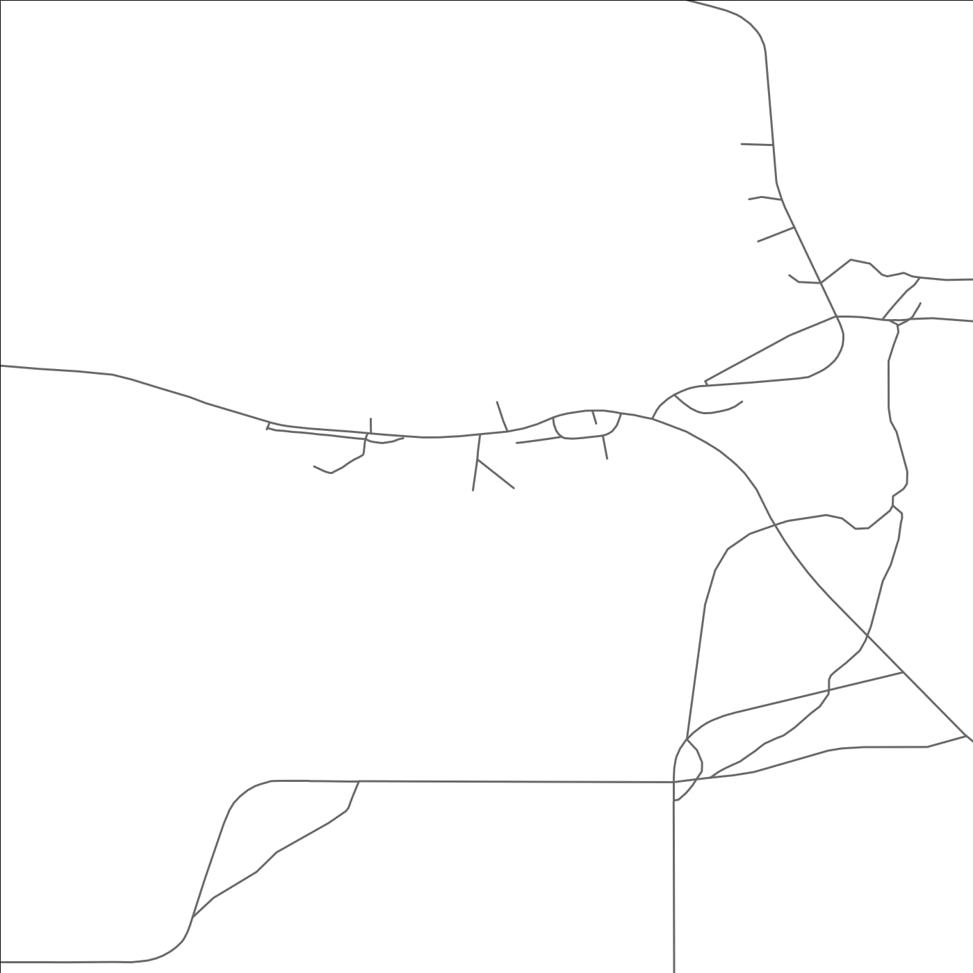 ROAD MAP OF SPRING CREEK, SOUTH DAKOTA BY MAPBAKES