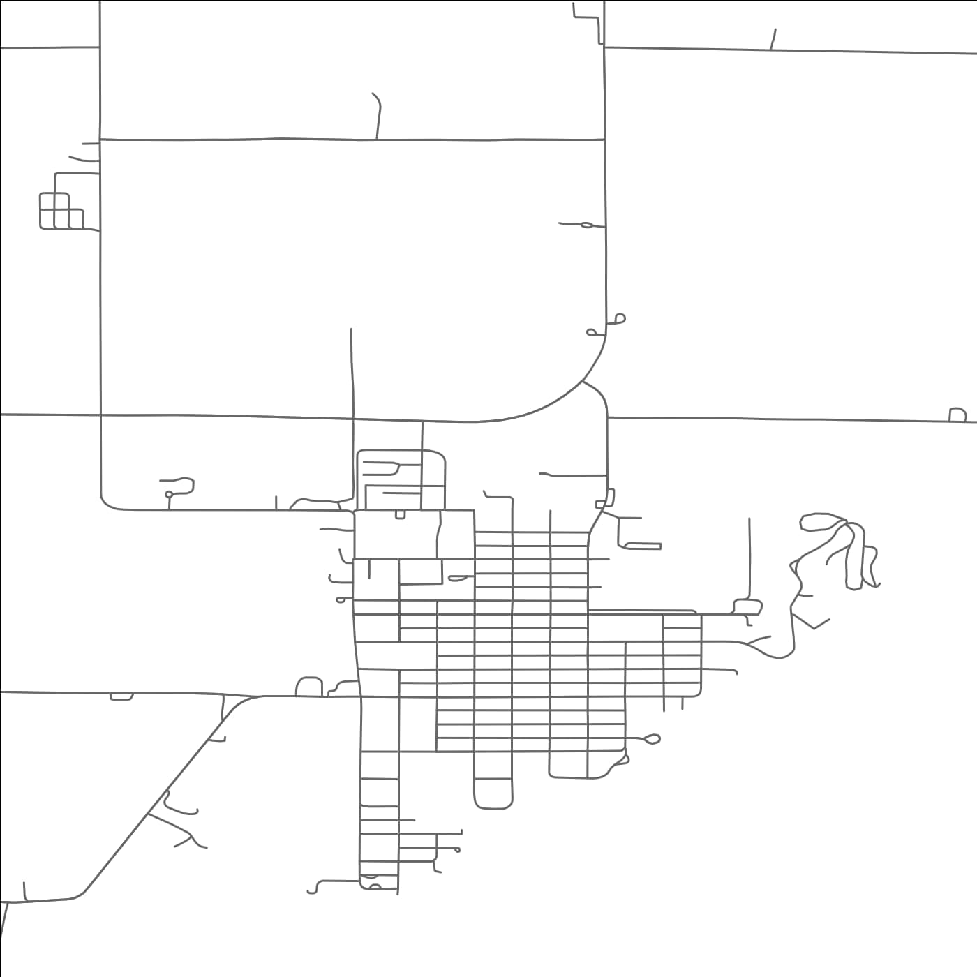 ROAD MAP OF SPRINGFIELD, SOUTH DAKOTA BY MAPBAKES