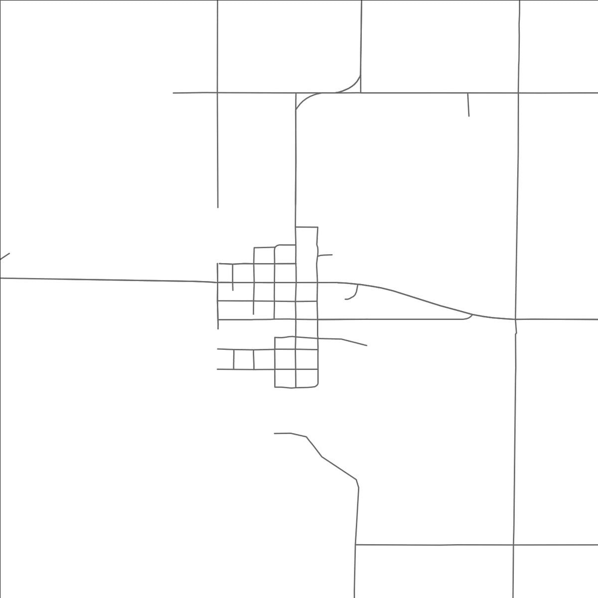 ROAD MAP OF ST. LAWRENCE, SOUTH DAKOTA BY MAPBAKES