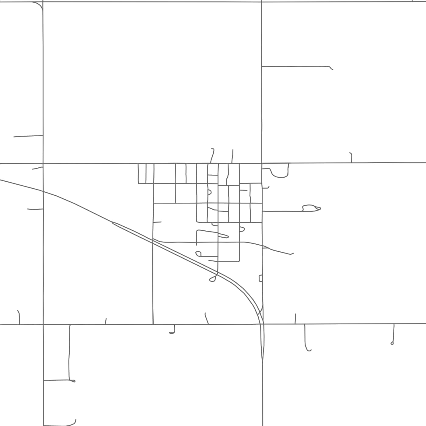 ROAD MAP OF TABOR, SOUTH DAKOTA BY MAPBAKES