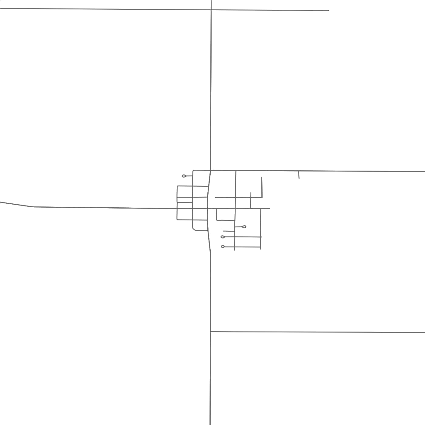 ROAD MAP OF WARNER, SOUTH DAKOTA BY MAPBAKES