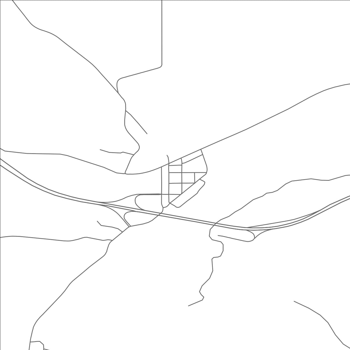 ROAD MAP OF WASTA, SOUTH DAKOTA BY MAPBAKES