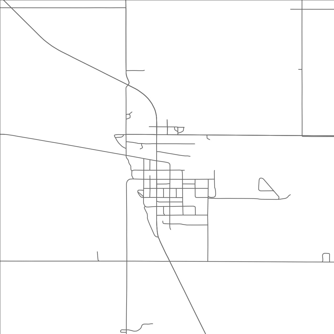 ROAD MAP OF WOLSEY, SOUTH DAKOTA BY MAPBAKES