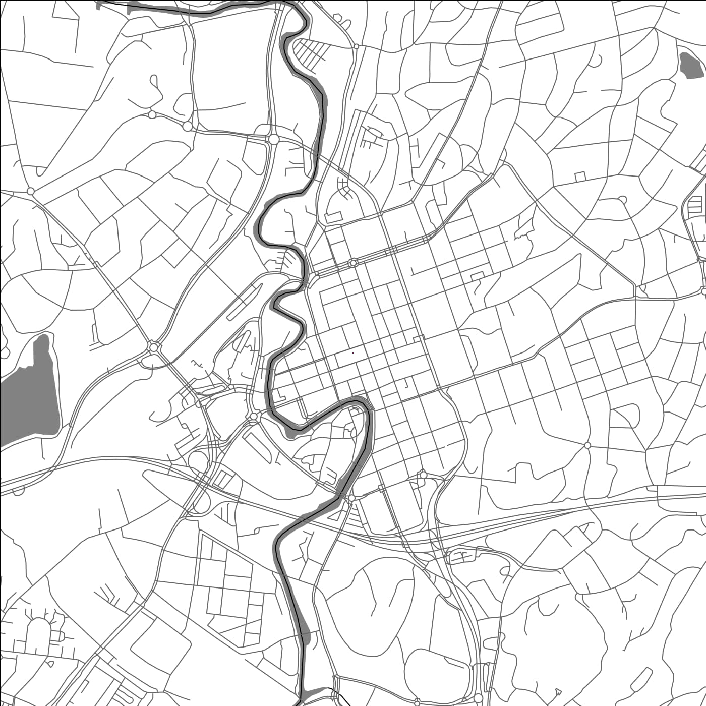 ROAD MAP OF BORAS, SWEDEN BY MAPBAKES