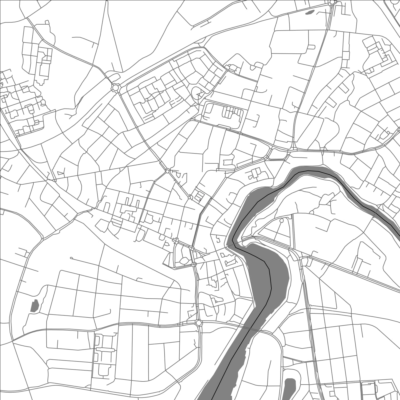 ROAD MAP OF FALKENBERG, SWEDEN BY MAPBAKES