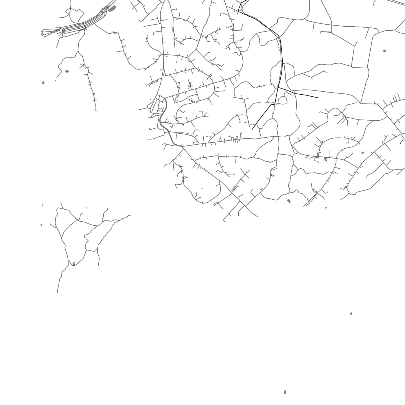 ROAD MAP OF HJUVIK, SWEDEN BY MAPBAKES