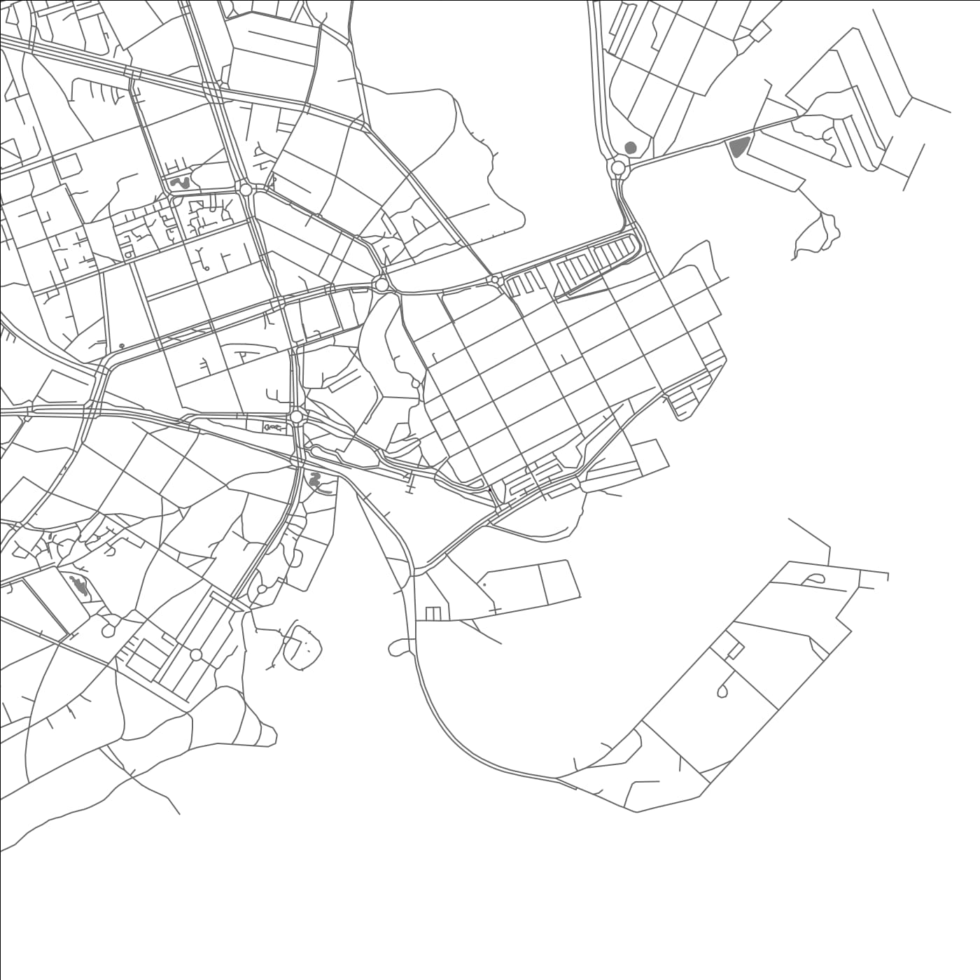 ROAD MAP OF KALMAR, SWEDEN BY MAPBAKES