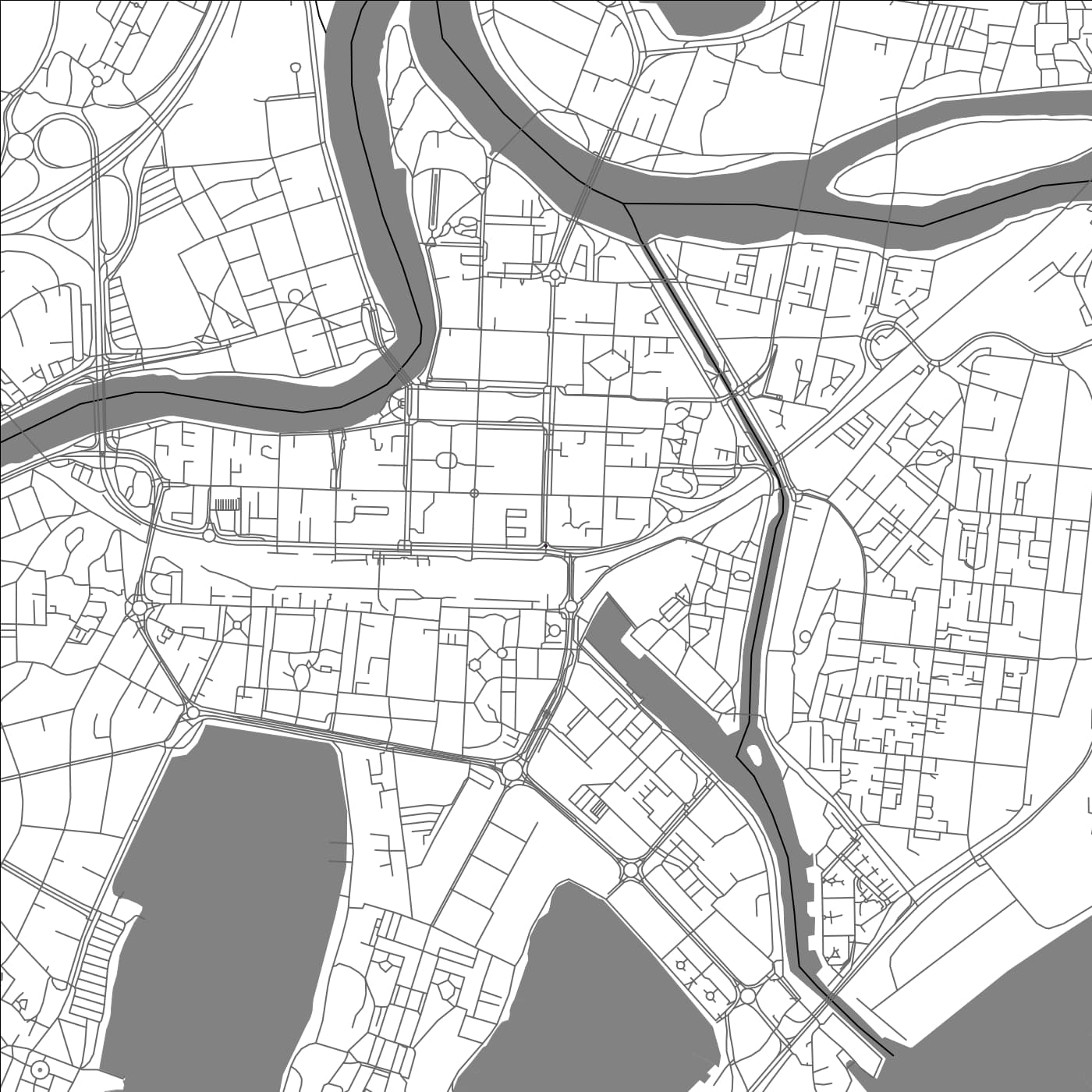 ROAD MAP OF KARLSTAD, SWEDEN BY MAPBAKES