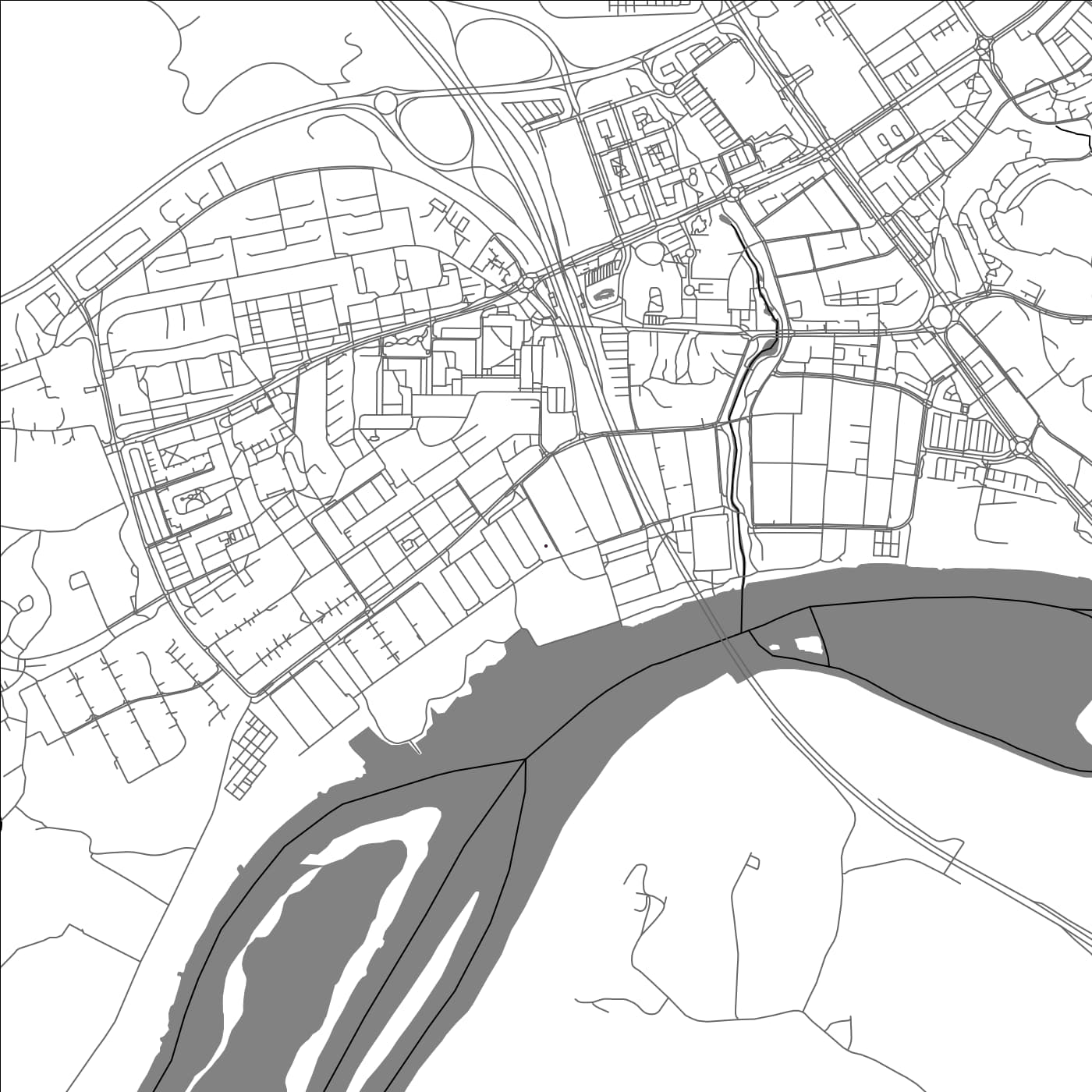 ROAD MAP OF KUNGALV, SWEDEN BY MAPBAKES