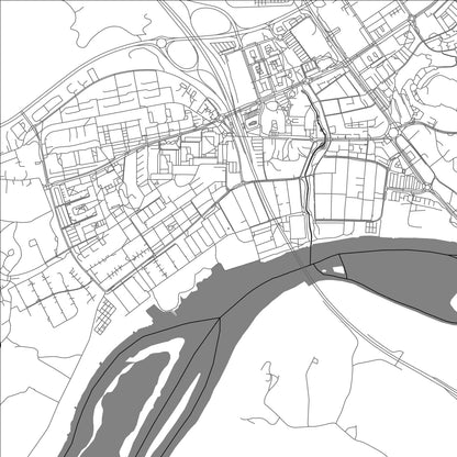 ROAD MAP OF KUNGALV, SWEDEN BY MAPBAKES