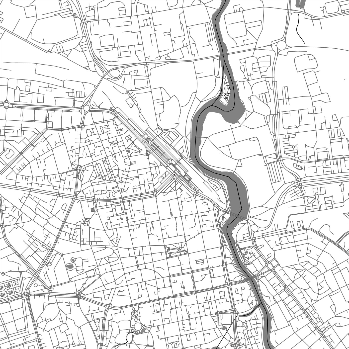 ROAD MAP OF LINKOPING, SWEDEN BY MAPBAKES