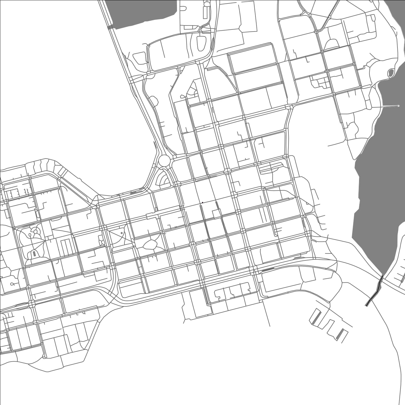 ROAD MAP OF LULEA, SWEDEN BY MAPBAKES