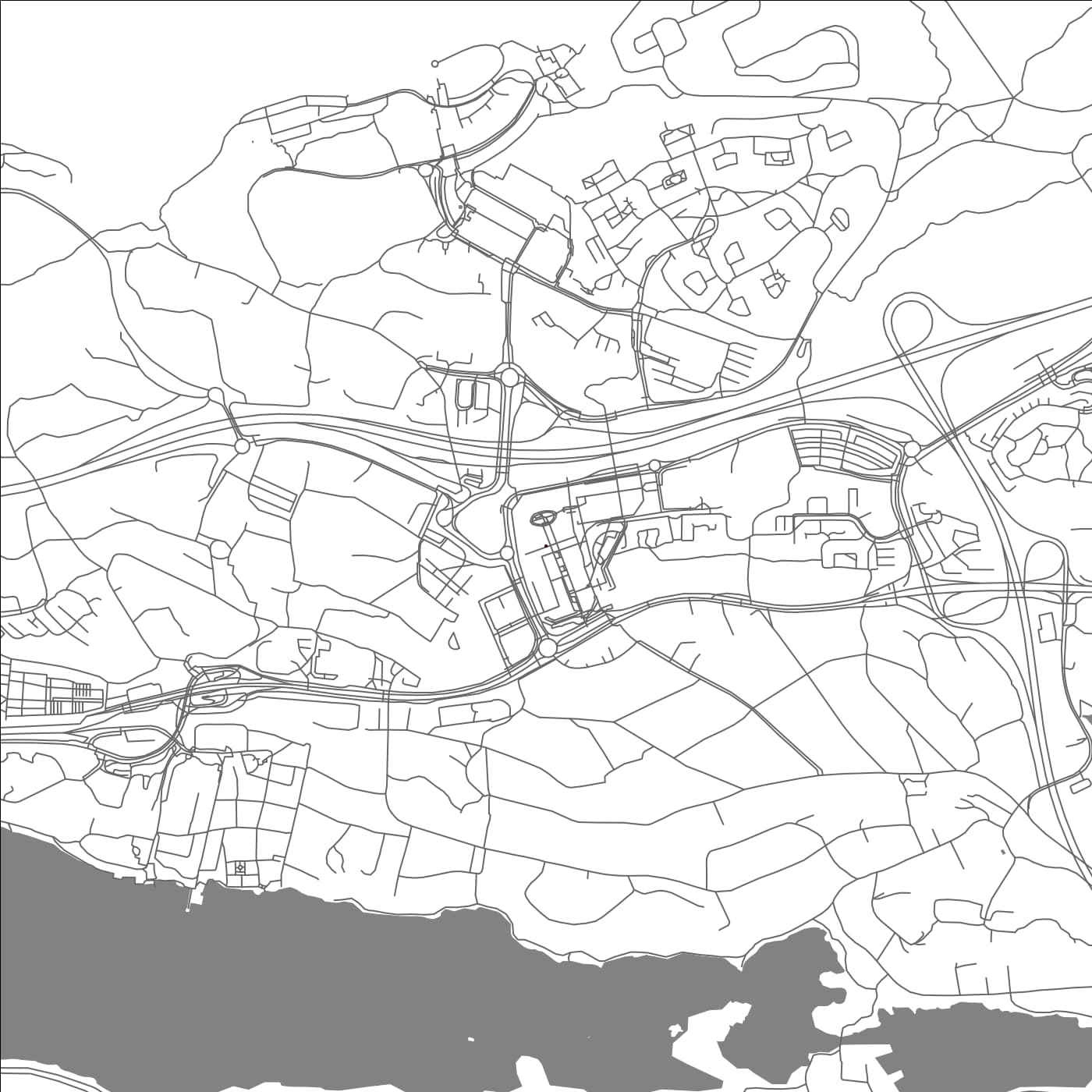 ROAD MAP OF NACKA, SWEDEN BY MAPBAKES