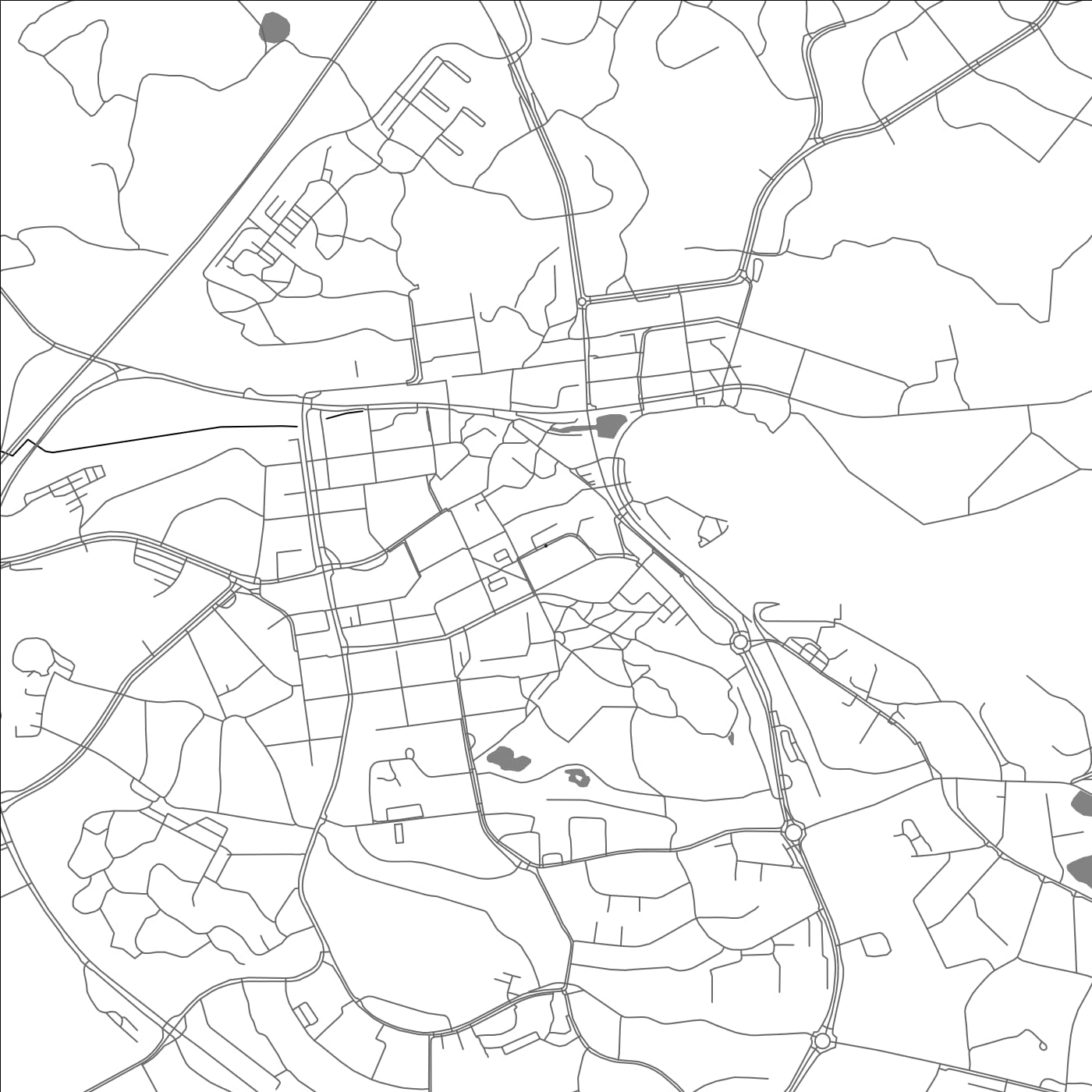 ROAD MAP OF OSKARSHAMN, SWEDEN BY MAPBAKES