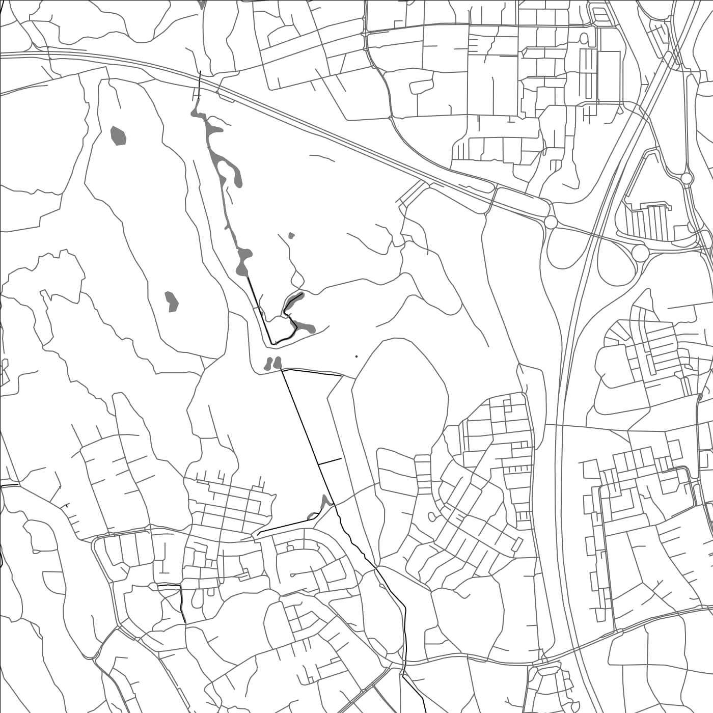 ROAD MAP OF SOLLENTUNA, SWEDEN BY MAPBAKES