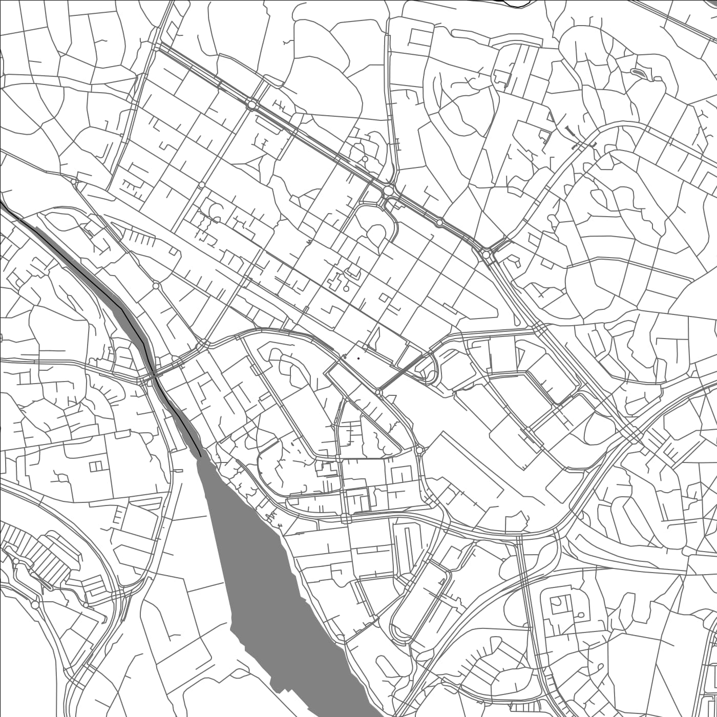 ROAD MAP OF SUNDBYBERG, SWEDEN BY MAPBAKES