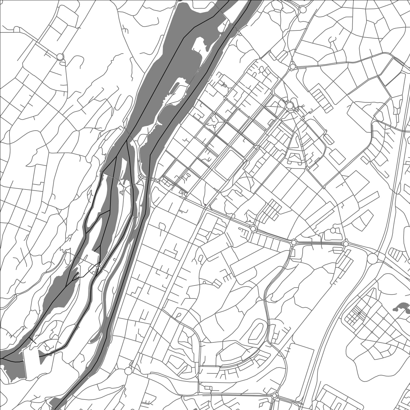 ROAD MAP OF TROLLHATTAN, SWEDEN BY MAPBAKES