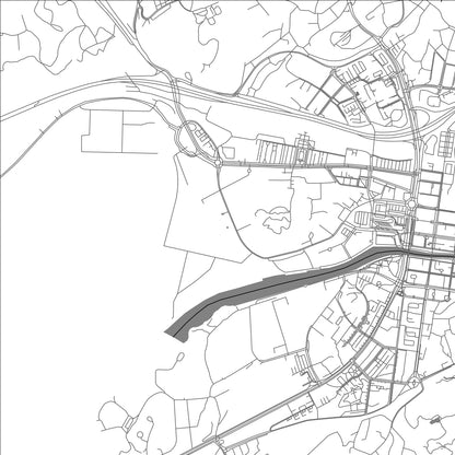 ROAD MAP OF UDDEVALLA, SWEDEN BY MAPBAKES