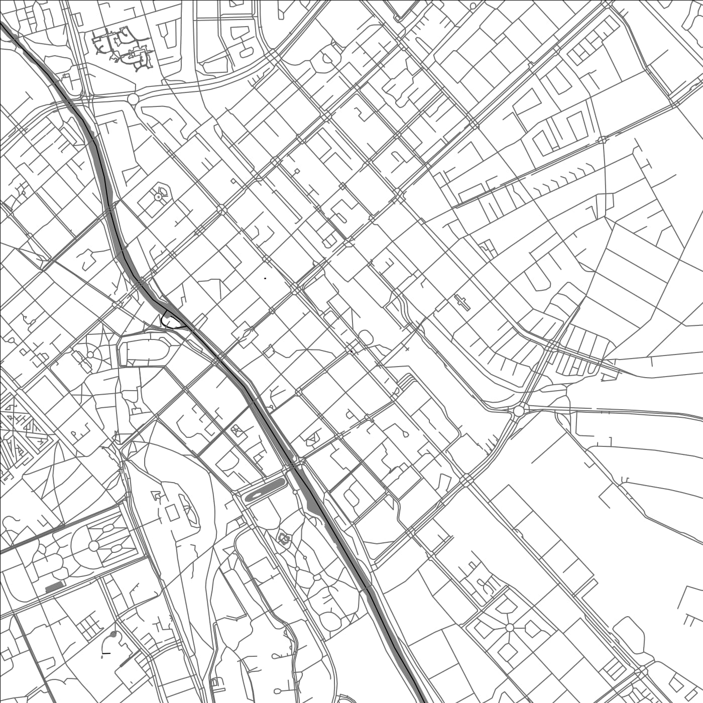 ROAD MAP OF UPPSALA, SWEDEN BY MAPBAKES