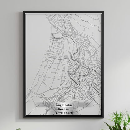 ROAD MAP OF ANGELHOLM, SWEDEN BY MAPBAKES