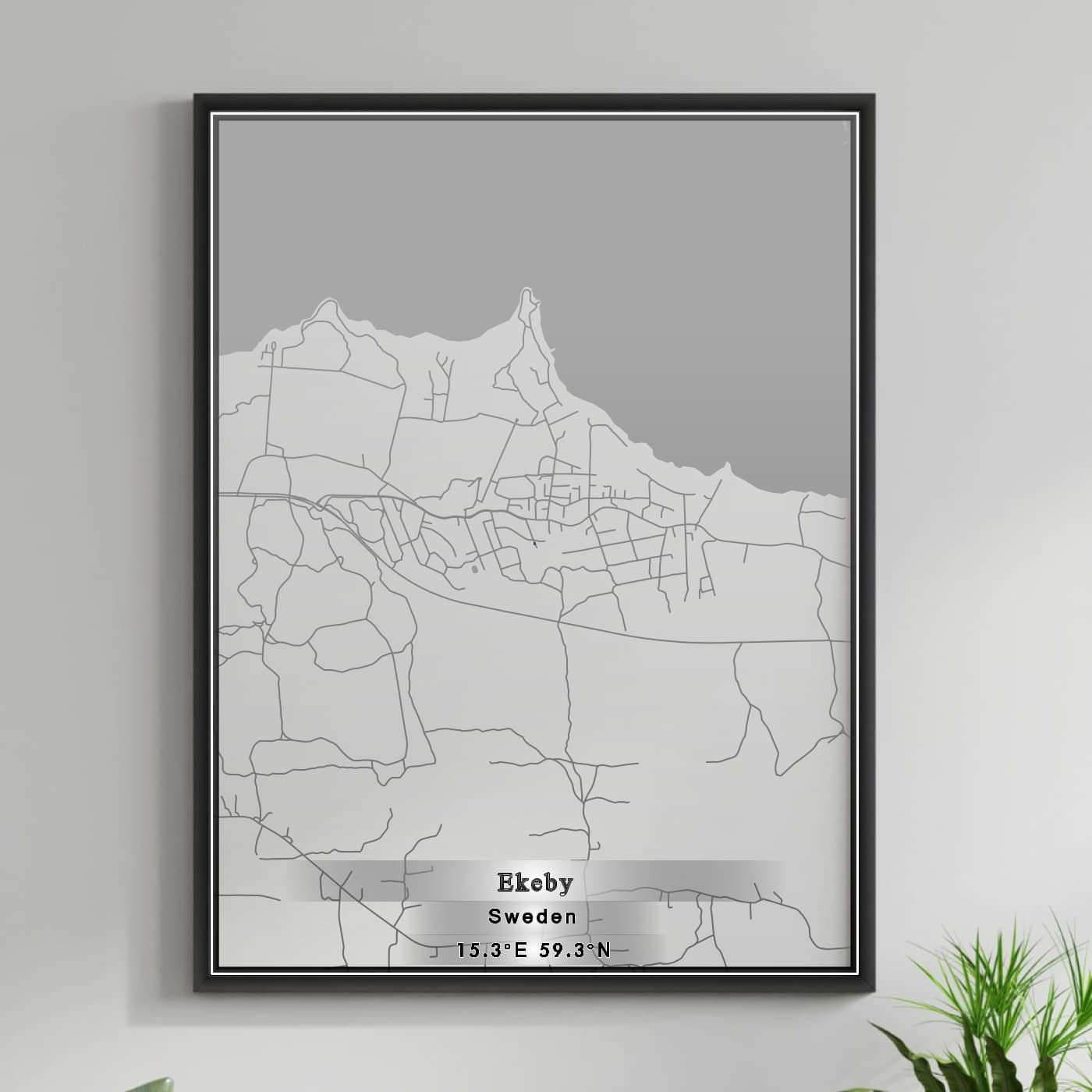 ROAD MAP OF EKEBY, SWEDEN BY MAPBAKES