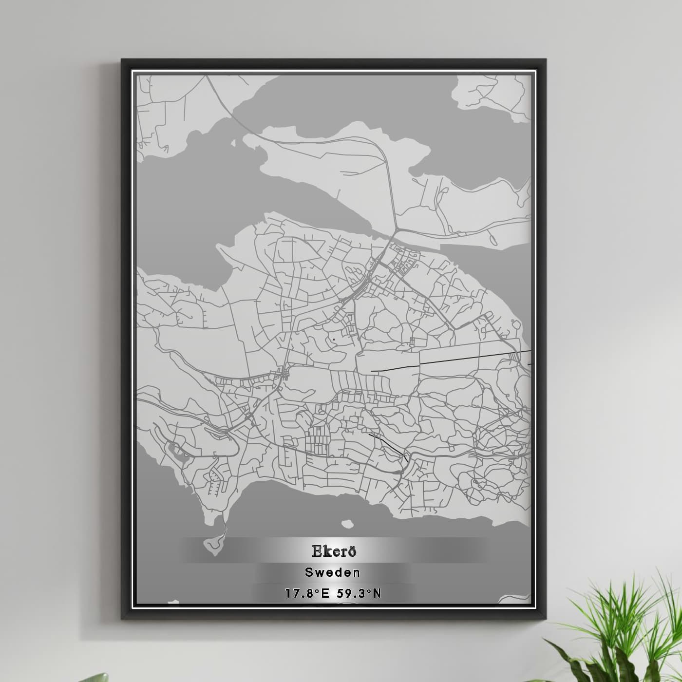 ROAD MAP OF EKERO, SWEDEN BY MAPBAKES