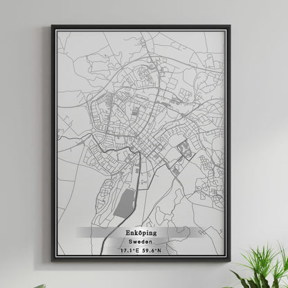 ROAD MAP OF ENKOPING, SWEDEN BY MAPBAKES