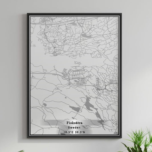 ROAD MAP OF FISKSATRA, SWEDEN BY MAPBAKES